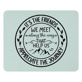 Friends Journey Mouse Pad, Friendship Quote Gift, Appreciate Friends, Mountain Scene, Desk Decor, Motivational Mousepad - Tawshia